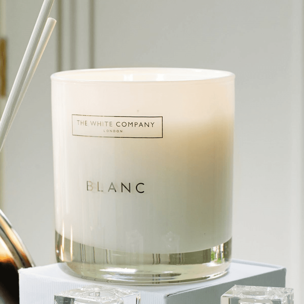Blanc 2-wick candle, H9.5cm