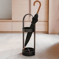 Image showing the Bellwood Umbrella Stand, Black & Walnut product.