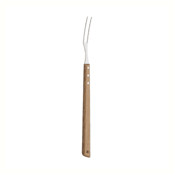 Image showing the Carving Fork, Natural Wood, 41cm, Brown/Silver product.