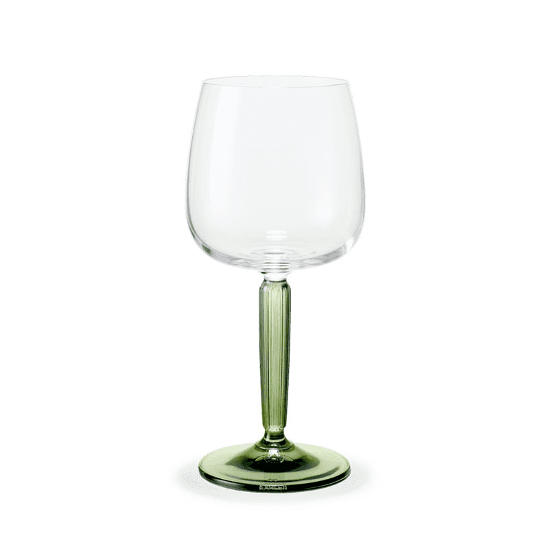 Hammershøi Set of 2 White Wine Glasses, 350ml, Green