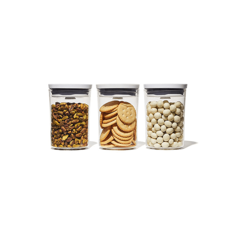 Good Grips Pop 3 Piece Round Storage Set, Clear