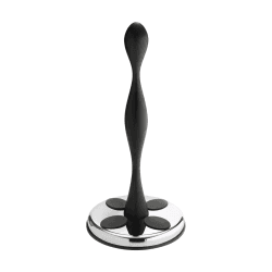 Image showing the Signature Kitchen roll holder, H32cm, Stainless Steel And Black Abs product.