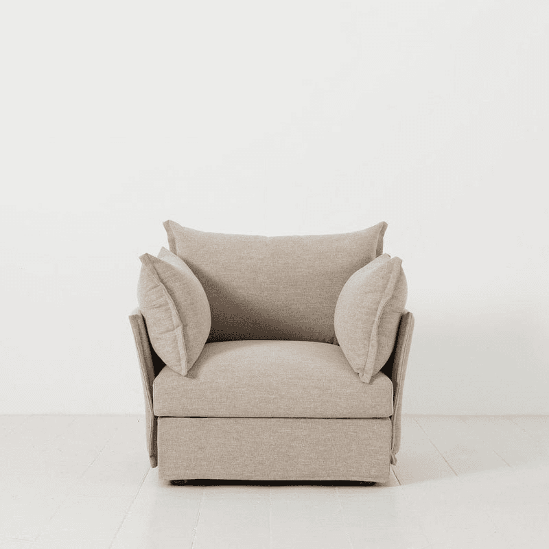 Model 06 Velvet Armchair, Elephant