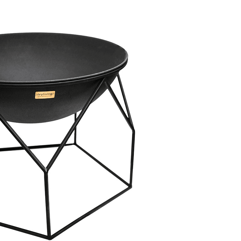 Buckingham Outdoor firebowl, W70cm, Black