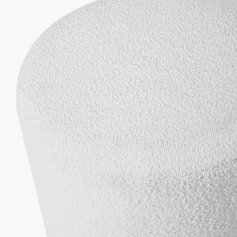 Sassari Boucle Pouffe, D43cm, White