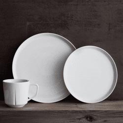 Image showing the Grand Cru Set of 4 Dinner Plate, D25cm, White product.