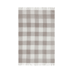 Image showing the Whisper Plaid Throw, H200cm x W130cm, Beige/White product.