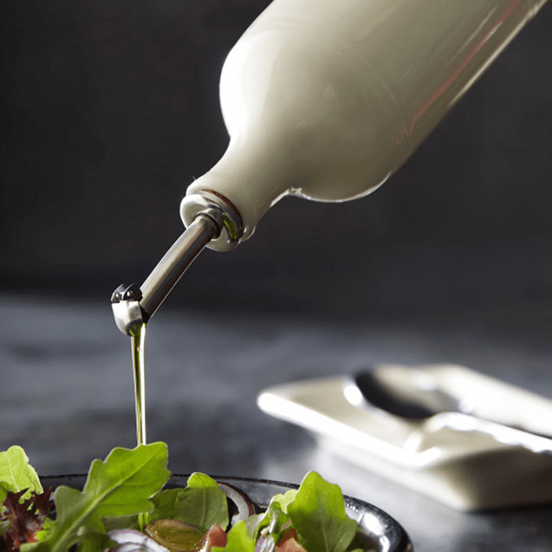 Ceramic Oil Cruet, 400ml, Cream