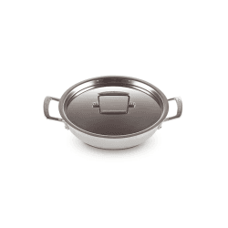 Image showing the Classic 3-ply Shallow Casserole, 24cm, Stainless Steel product.