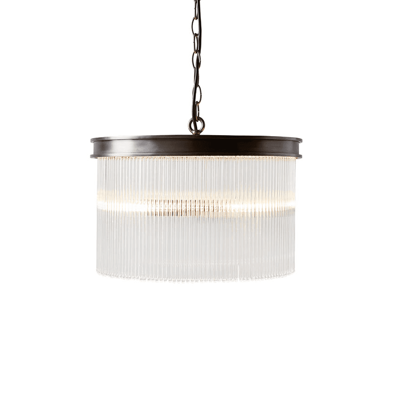 Helston Small Chandelier Ceiling Light, Antique Brass