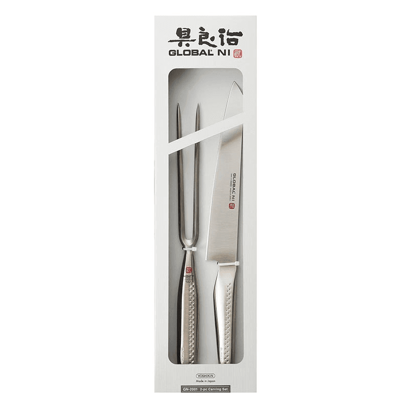 Ni 2 Piece Carving Set, Silver