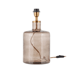 Image showing the Edina Recycled Glass Table Lamp, H31cm, Smoke Brown product.