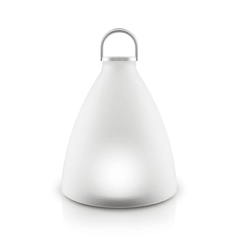 Sunlight Bell Solar Lamp, H21cm, White/Silver