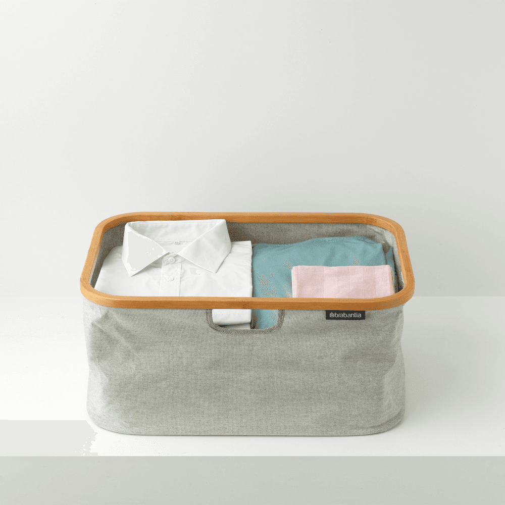 Foldable Laundry Basket, 40 Litre, Grey
