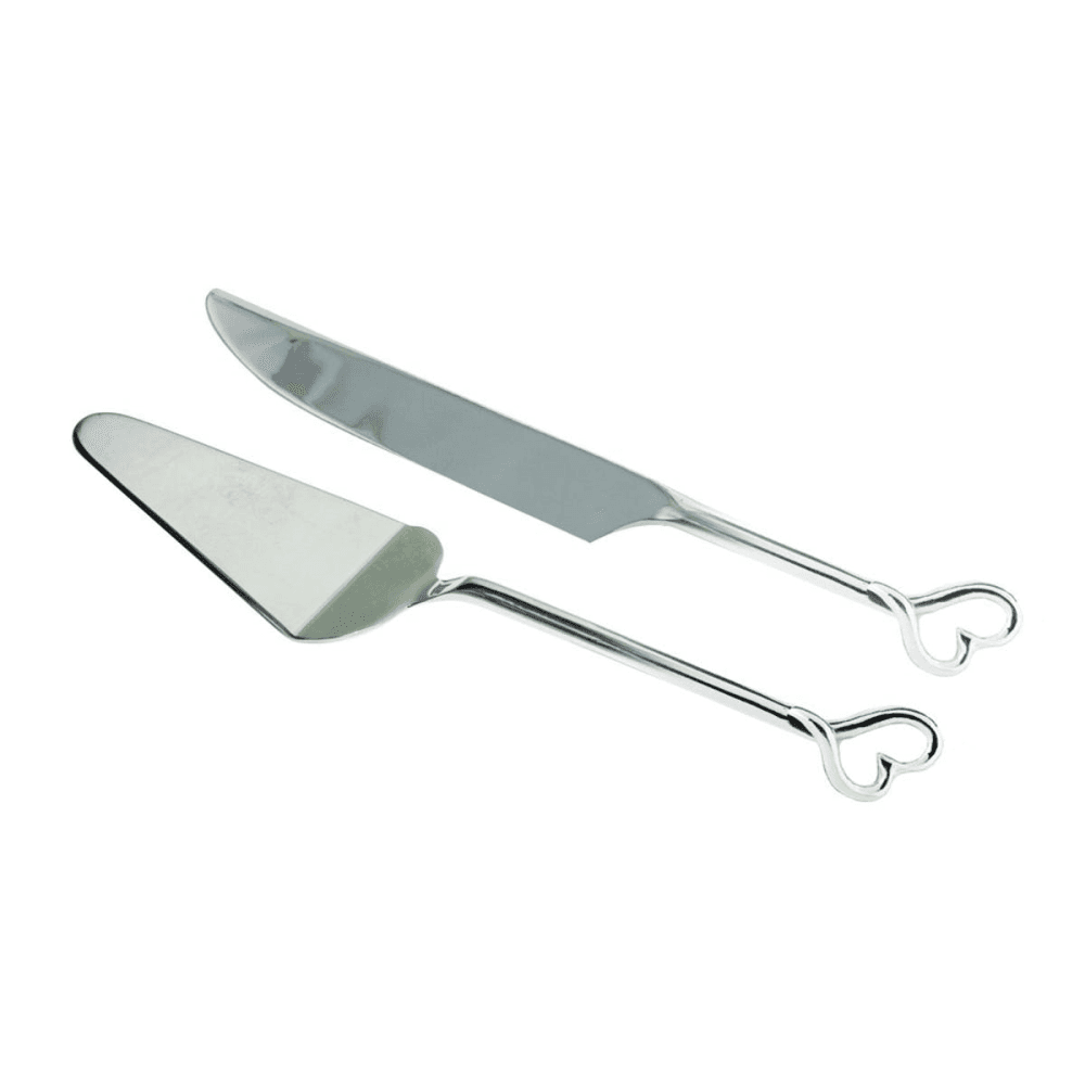 Amore Cake server and knife set, server 28cm - knife 31cm, Stainless Steel