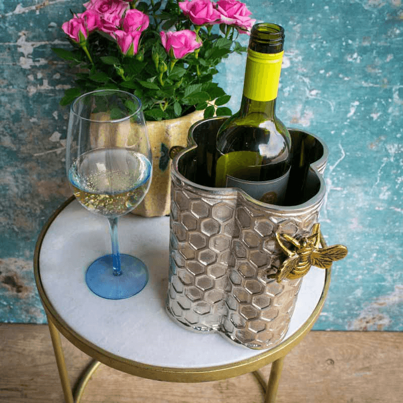 Bee Wine Cooler, H19cm, Silver