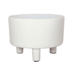 Image showing the Pisa Bowl planter, H14 x W19 x D19cm, White product.
