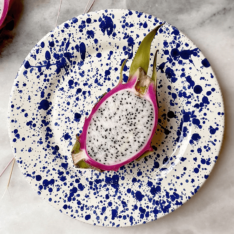 Splatter Dinner Plate, D24cm, Blueberry