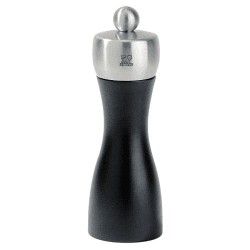 Image showing the Fidji Salt mill, 15cm, Matt Black And Stainless Steel Finish product.