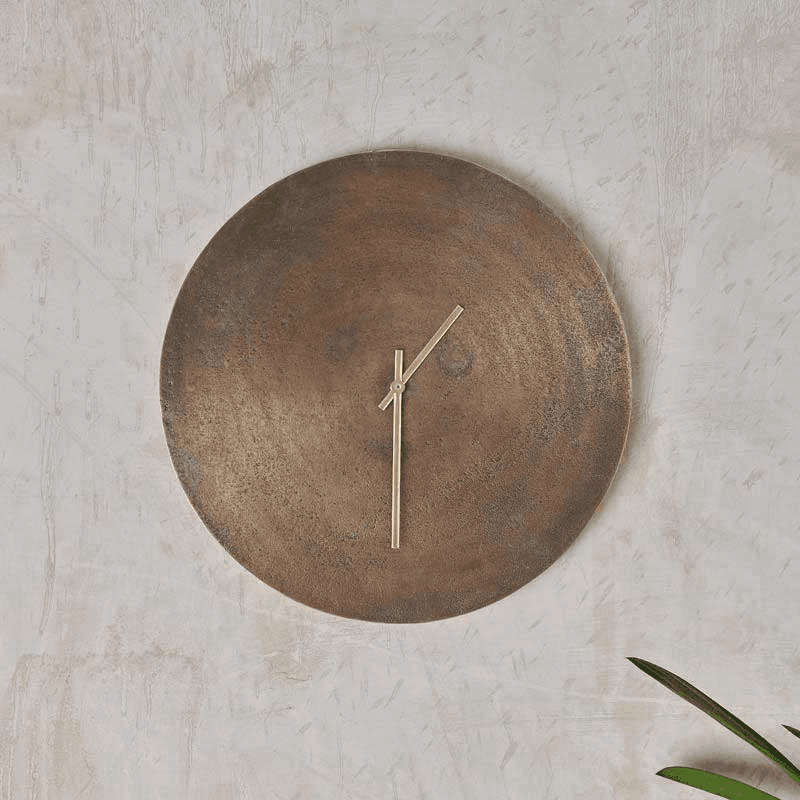 Okota Clock, Dia38cm, Antique Brass
