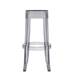 Image showing the Philippe Starck 2005 Charles Ghost Stool, H75cm, Smoke Grey product.