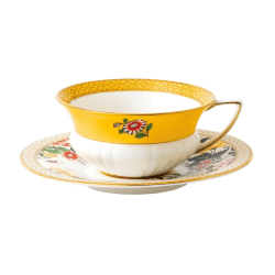 Image showing the Wonderlust - Primrose Teacup and saucer, 15cl, Floral product.