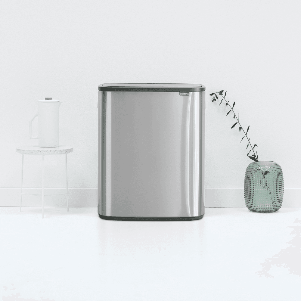 Bo Touch bin, 30 litre, Matt Steel Fingerprint Proof