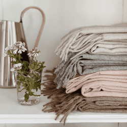 Image showing the Classic Plaid Throw, H200cm x W130cm, Plum product.