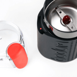 Image showing the Bistro Electric Coffee Grinder, H 16.6 x W 9.5  x L 9 cm, Black product.