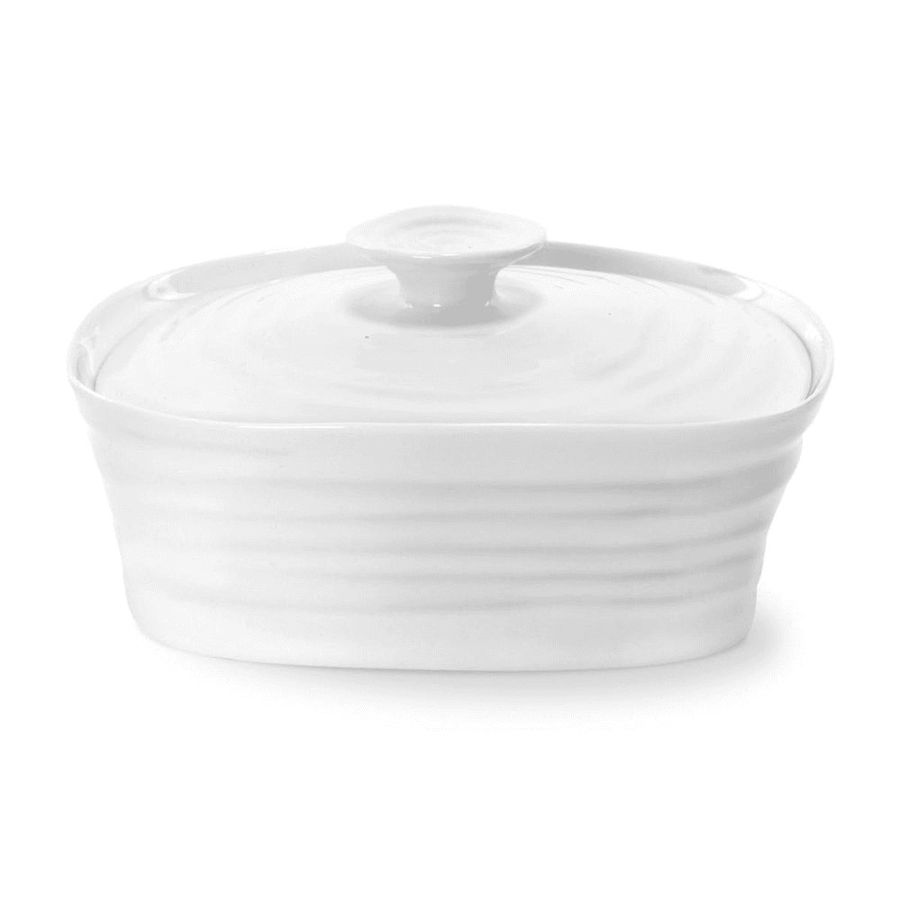 Ceramics Covered butter dish, 15.5 x 12cm, White