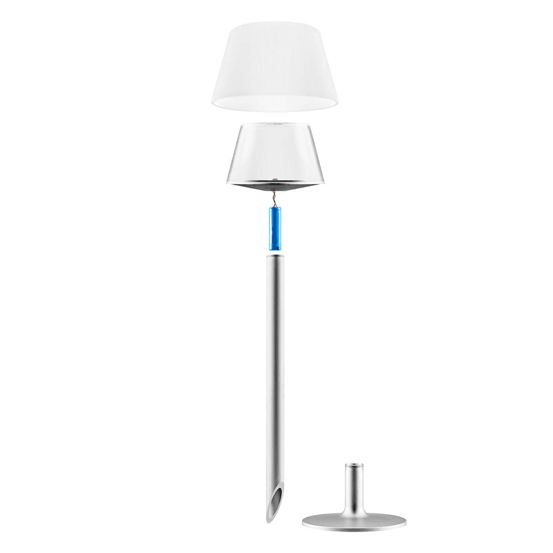 Sun Light Garden spike lamp, White/Silver