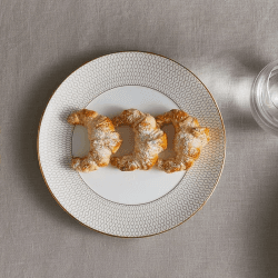 Image showing the Gio Gold Side Plate, D17cm, Gold/White product.