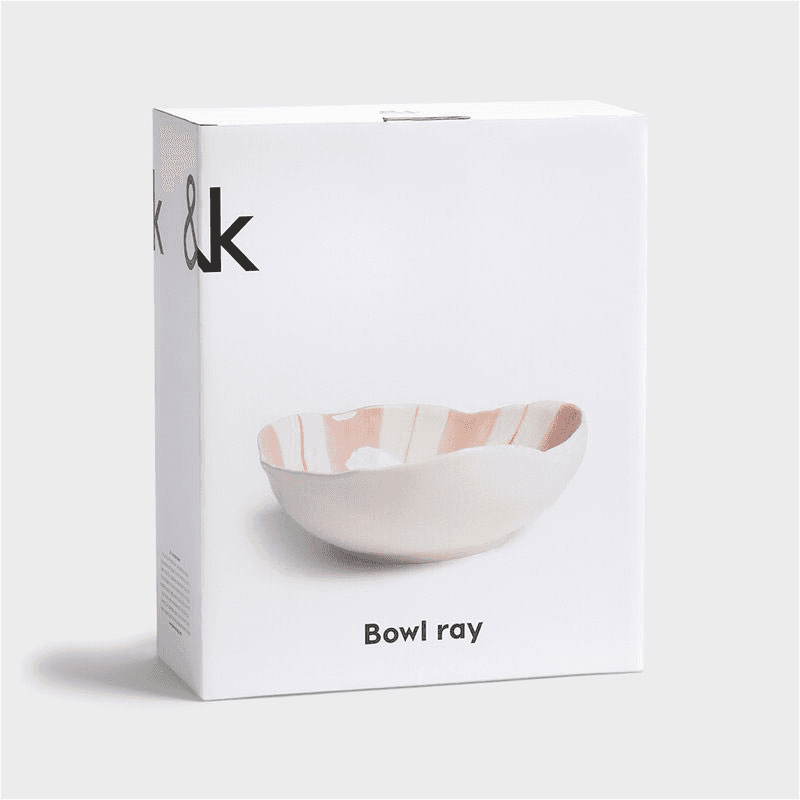 Ray Bowl, 27 x 21cm, pink