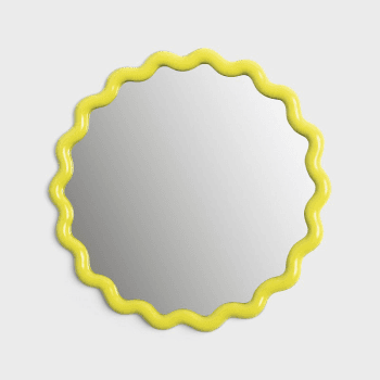 Image showing the Zigzag Mirror, D35cm, Yellow product.