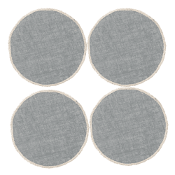 Image showing the Jute Set of 4 Round Placemats, D34cm, Grey product.