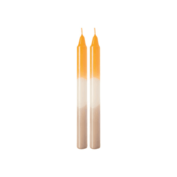 Image showing the Like Set of 2 Tapered Candles, H23cm, Apricot/Clay product.