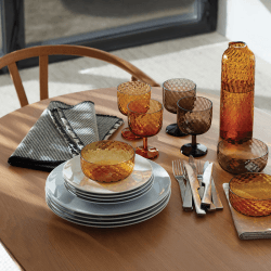 Image showing the Dapple Wine Glasses Set of 2, 325ml, Sun Amber product.