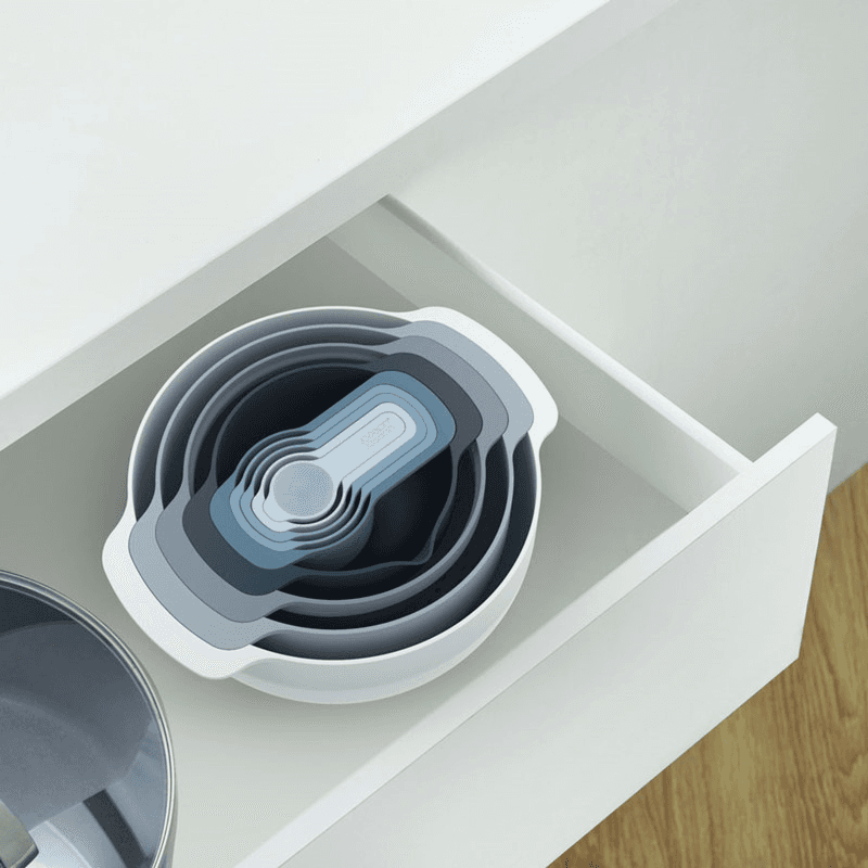 Editions 9 piece nest plus stacking bowl and measuring set, Sky Blue