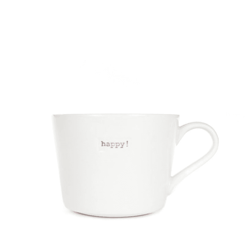Happy!' Mini Bucket Mug, 280ml, Lilac