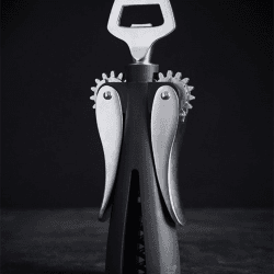 Image showing the Souverain Two-Lever Corkscrew, 20cm, Black product.