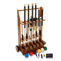Image showing the Championship 6 Player Croquet Set with Trolley product.
