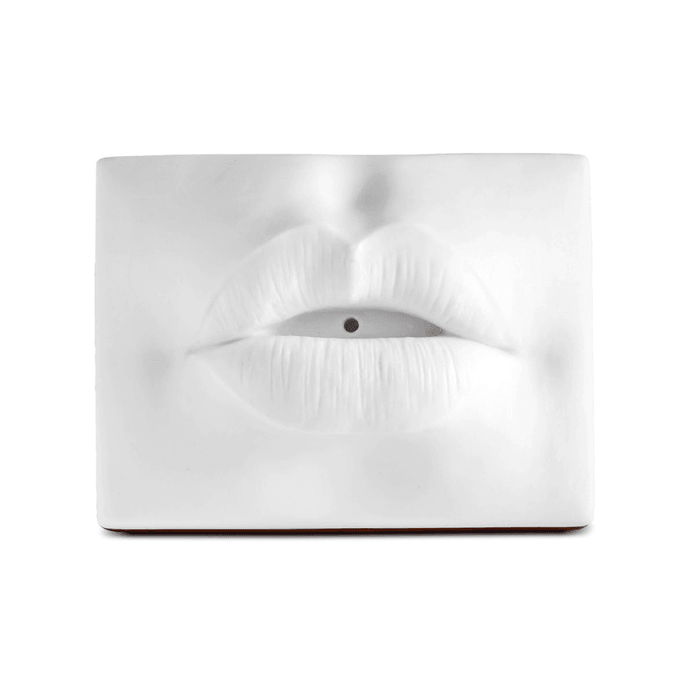 Oh Mon Dieu! Lips incense holder, 9 x 6 x 4cm, White