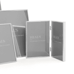 Image showing the Simple Double Photo Frame, 4 x 6", Silver product.