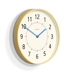 Image showing the Monopoly Wall Clock, D40cm, Light Plywood/Blue product.