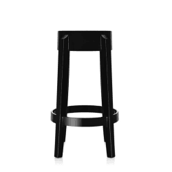 Image showing the Philippe Starck 2005 Charles Ghost Stool, H65cm, Glossy Black product.
