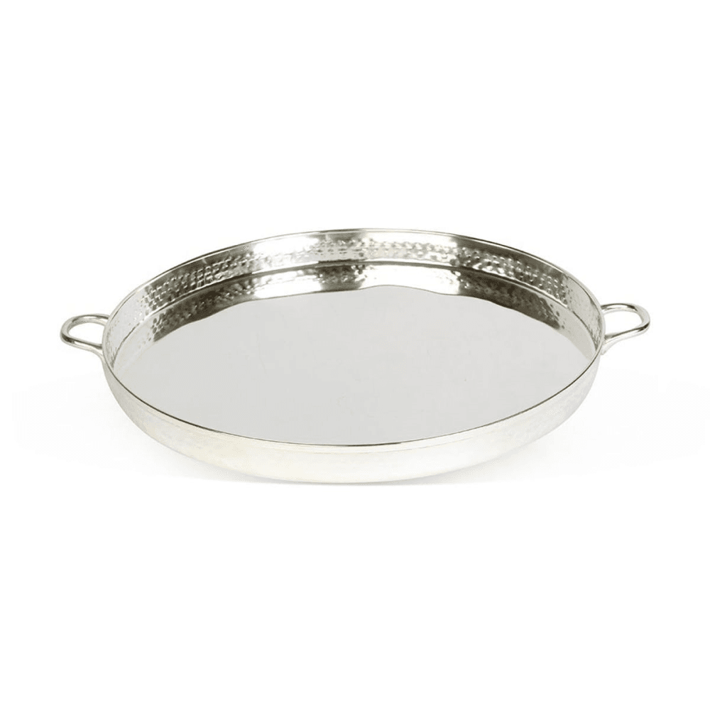 Palace Serving tray, 2.7 x 37 x 32cm, Silver Plate, Stainless Steel And Brass