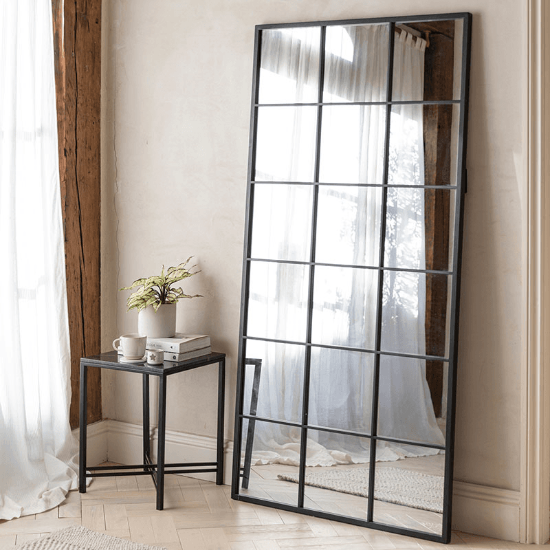 Fulbrook Leaning Mirror, H180cm, Black