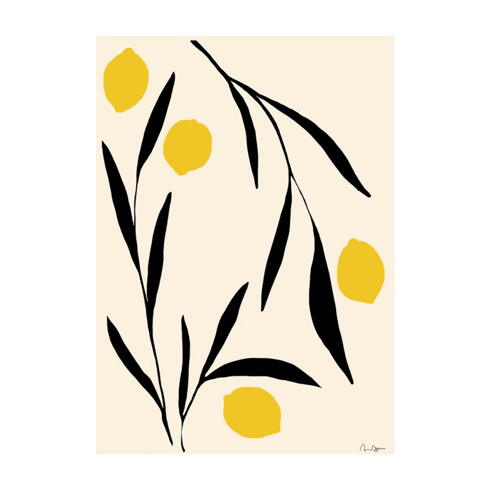 Lemon - Anna Morner Art print, H70 x D50cm, Multi
