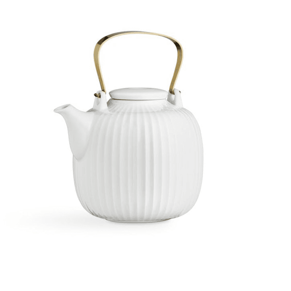Hammershoi Teapot, H15 x W14.5cm - 1.2 litre, White