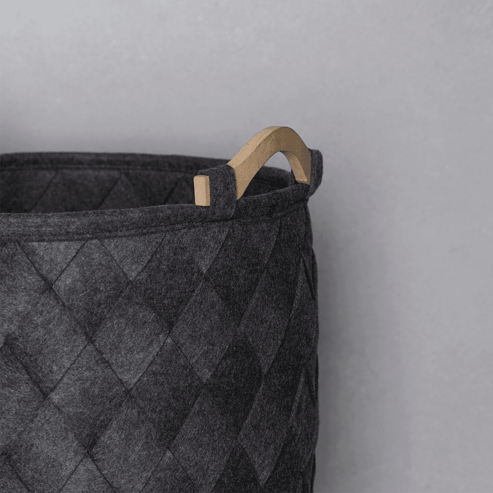 Amy Laundry basket, 40 x 60cm, Dark Grey